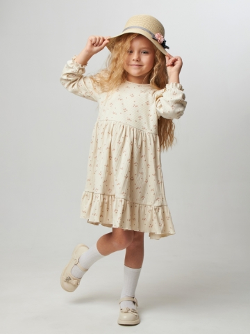 332. Платье детское из лапши, хлопок 100%, разноцветное, р. 74,80,86,92