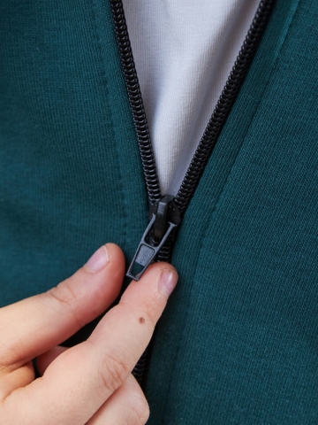 328-ИЗ. Костюм детский  на молнии, изумрудный, хлопок 65%, 35% ПЭ, 3-х нитка без начеса 80,86,92