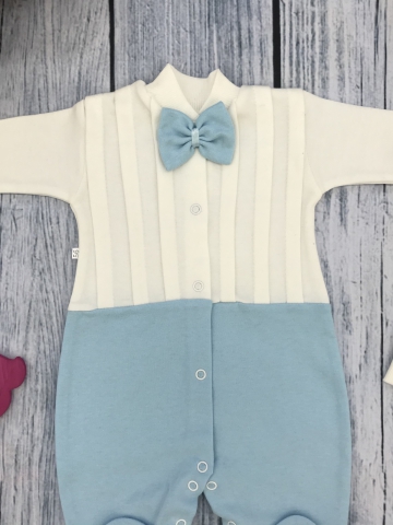 273-Г. Комбинезон с шапкой, хлопок 100% интерлок, голубой 56,62