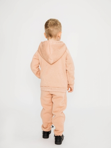 319-К. Костюм детский  на молнии, капучино, хлопок 65%, 35% ПЭ, 3-х нитка (начес) 80,86,92